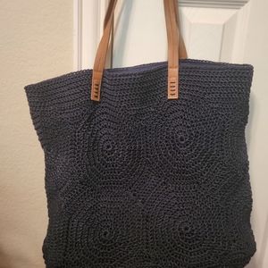 Navy and  Brown Summer purse